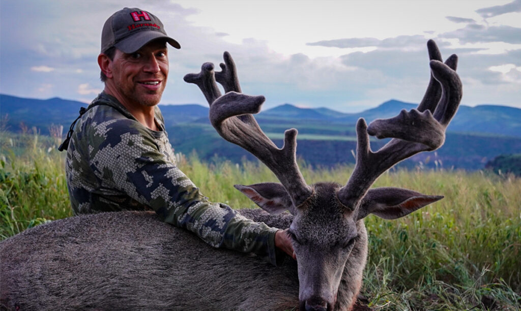 NSSF GR team member Darren LaSorte with big velvet buck